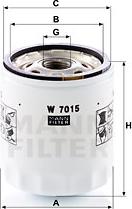 Mann-Filter W 7015 - Filter za ulje www.molydon.hr