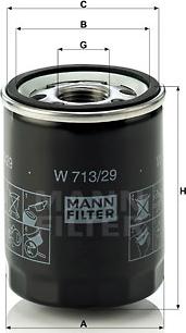 Mann-Filter W 713/29 - Filter za ulje www.molydon.hr