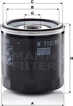 Mann-Filter W 712/98 - Filter za ulje www.molydon.hr