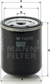 Mann-Filter W 712/45 - Hidraulicni filter, automatski mjenjač www.molydon.hr