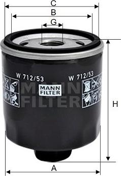 Mann-Filter W 712/53 - Filter za ulje www.molydon.hr