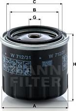 Mann-Filter W 712/31 - Filter za ulje www.molydon.hr