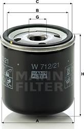 Mann-Filter W 712/21 - Filter za ulje www.molydon.hr