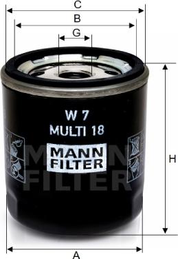 Mann-Filter W 7 MULTI 18 - Filter za ulje www.molydon.hr