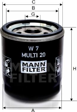 Mann-Filter W 7 MULTI 20 - Filter za ulje www.molydon.hr