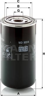 Mann-Filter WD 950/4 - Hidraulicni filter, automatski mjenjač www.molydon.hr