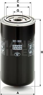 Mann-Filter WD 950 - Filter, radna hidraulika www.molydon.hr