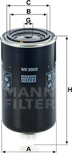 Mann-Filter WK 950/6 - Filter za gorivo www.molydon.hr