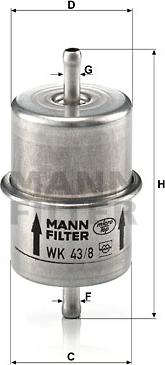 Mann-Filter WK 43/8 - Filter za gorivo www.molydon.hr