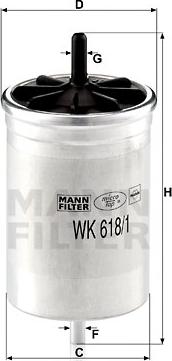 Mann-Filter WK 618/1 - Filter za gorivo www.molydon.hr