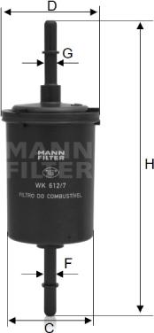 Mann-Filter WK 612/7 - Filter za gorivo www.molydon.hr