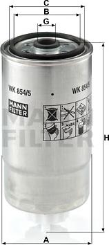 Mann-Filter WK 854/5 - Filter za gorivo www.molydon.hr