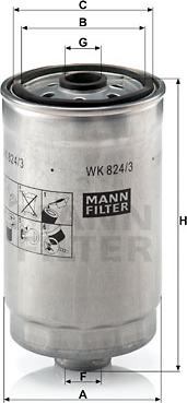 Mann-Filter WK 824/3 - Filter za gorivo www.molydon.hr