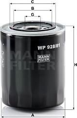 Mann-Filter WP 928/81 - Filter za ulje www.molydon.hr