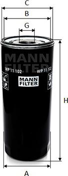 Mann-Filter WP 11 102 - Filter za ulje www.molydon.hr