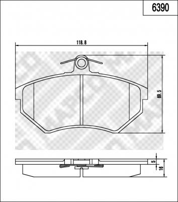 Mapco 6390 - Komplet Pločica, disk-kočnica www.molydon.hr