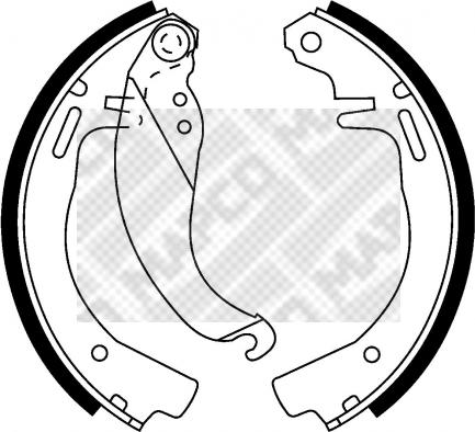 Mapco 8791 - Komplet kočnica, bubanj kočnice www.molydon.hr