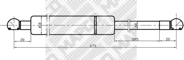 Mapco 20048 - Plinski amortizer, hauba motora www.molydon.hr