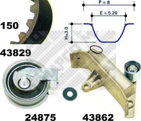 Mapco 23913 - Komplet zupčastog remena www.molydon.hr