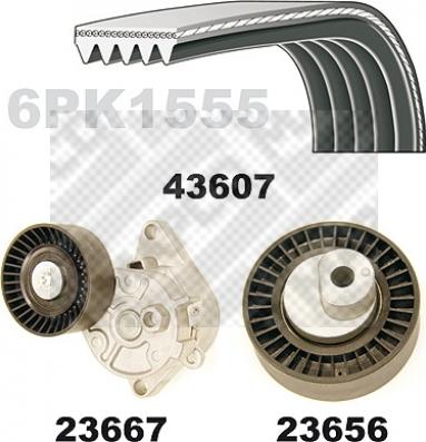 Mapco 23610 - Garnitura klinastog rebrastog remena www.molydon.hr