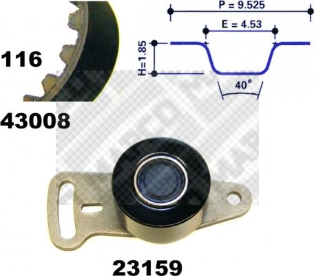 Mapco 23118 - Komplet zupčastog remena www.molydon.hr