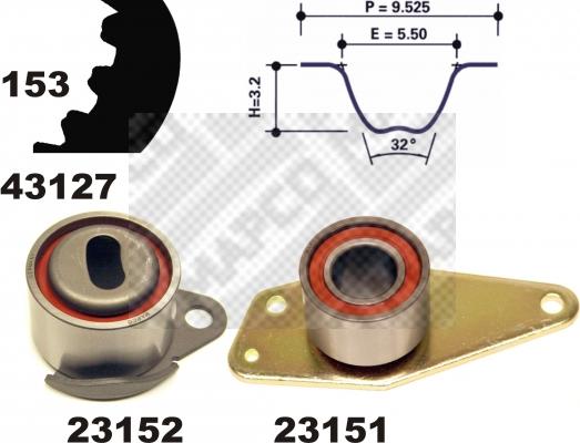 Mapco 23127 - Komplet zupčastog remena www.molydon.hr