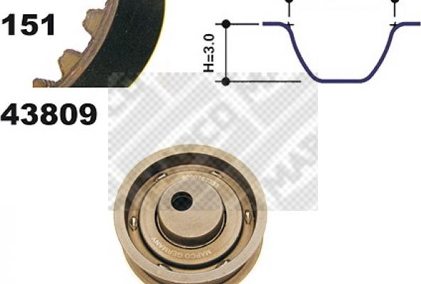 Mapco 23809 - Komplet zupčastog remena www.molydon.hr