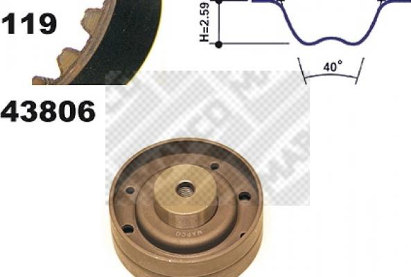 Mapco 23806 - Komplet zupčastog remena www.molydon.hr