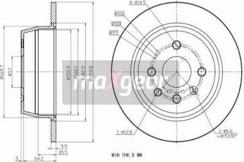 Maxgear 19-0984 - Kočioni disk www.molydon.hr