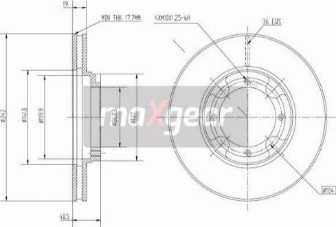 Maxgear 19-0933 - Kočioni disk www.molydon.hr