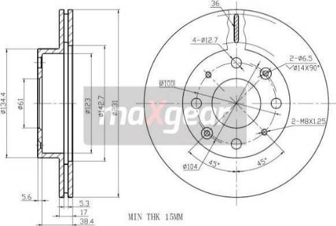 Maxgear 19-0926 - Kočioni disk www.molydon.hr