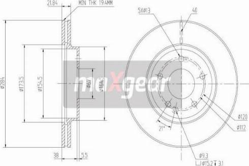 Maxgear 19-0723MAX - Kočioni disk www.molydon.hr