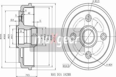 Maxgear 19-1041 - Bubanj kočnica www.molydon.hr