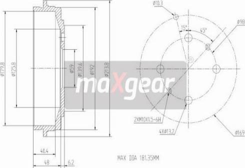 Maxgear 19-1061 - Bubanj kočnica www.molydon.hr