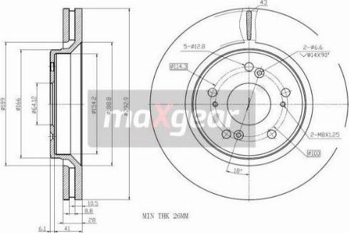 Maxgear 19-1284MAX - Kočioni disk www.molydon.hr