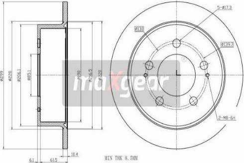 Maxgear 19-3199 - Kočioni disk www.molydon.hr