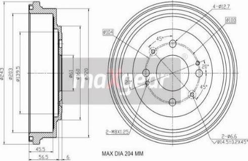 Maxgear 19-3192 - Bubanj kočnica www.molydon.hr