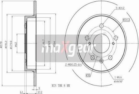 Maxgear 19-3350 - Kočioni disk www.molydon.hr