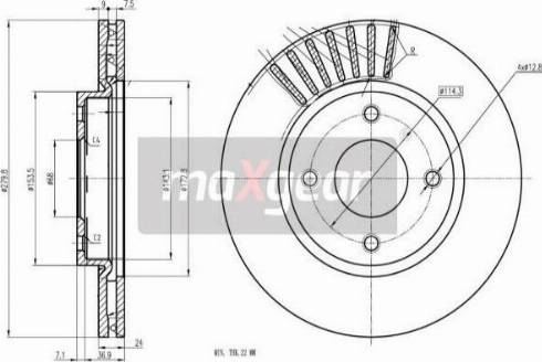 Maxgear 19-3353 - Kočioni disk www.molydon.hr