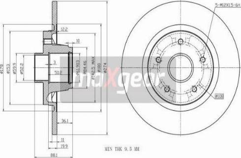 Maxgear 19-3228 - Kočioni disk www.molydon.hr