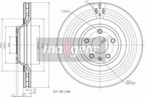 Maxgear 19-2492 - Kočioni disk www.molydon.hr