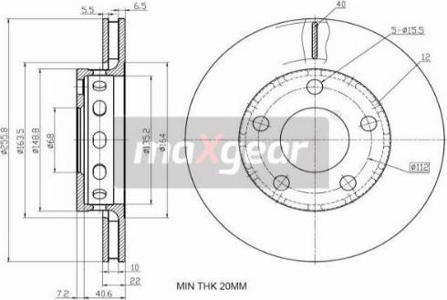 Maxgear 19-2450 - Kočioni disk www.molydon.hr