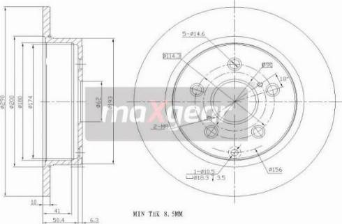 Maxgear 19-2453 - Kočioni disk www.molydon.hr