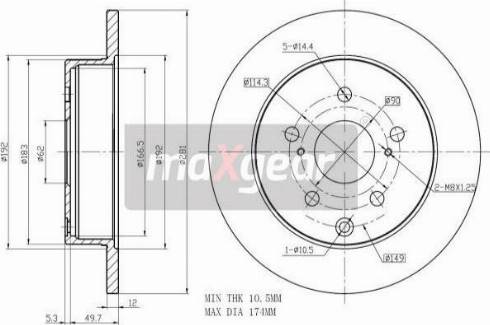 Maxgear 19-2466 - Kočioni disk www.molydon.hr