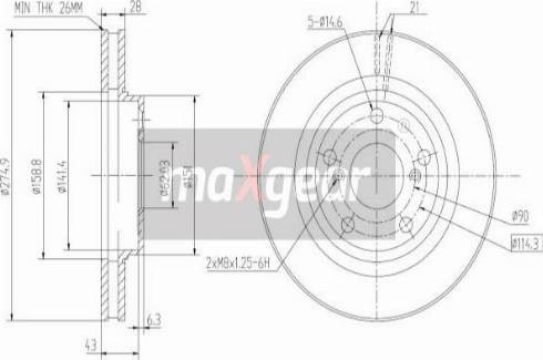 Maxgear 19-2562 - Kočioni disk www.molydon.hr