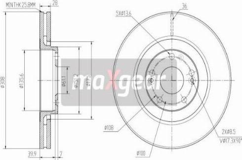 Maxgear 19-2503 - Kočioni disk www.molydon.hr