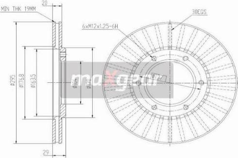 Maxgear 19-2608 - Kočioni disk www.molydon.hr