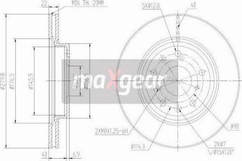 Maxgear 19-2003MAX - Kočioni disk www.molydon.hr