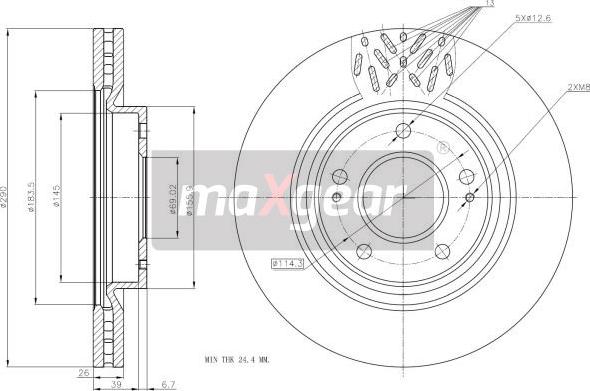 Maxgear 19-2393 - Kočioni disk www.molydon.hr