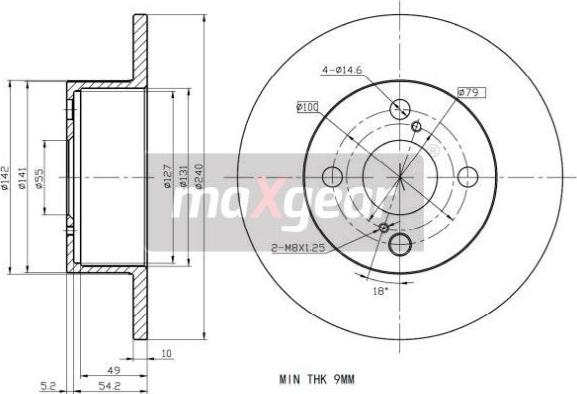 Maxgear 19-2344 - Kočioni disk www.molydon.hr